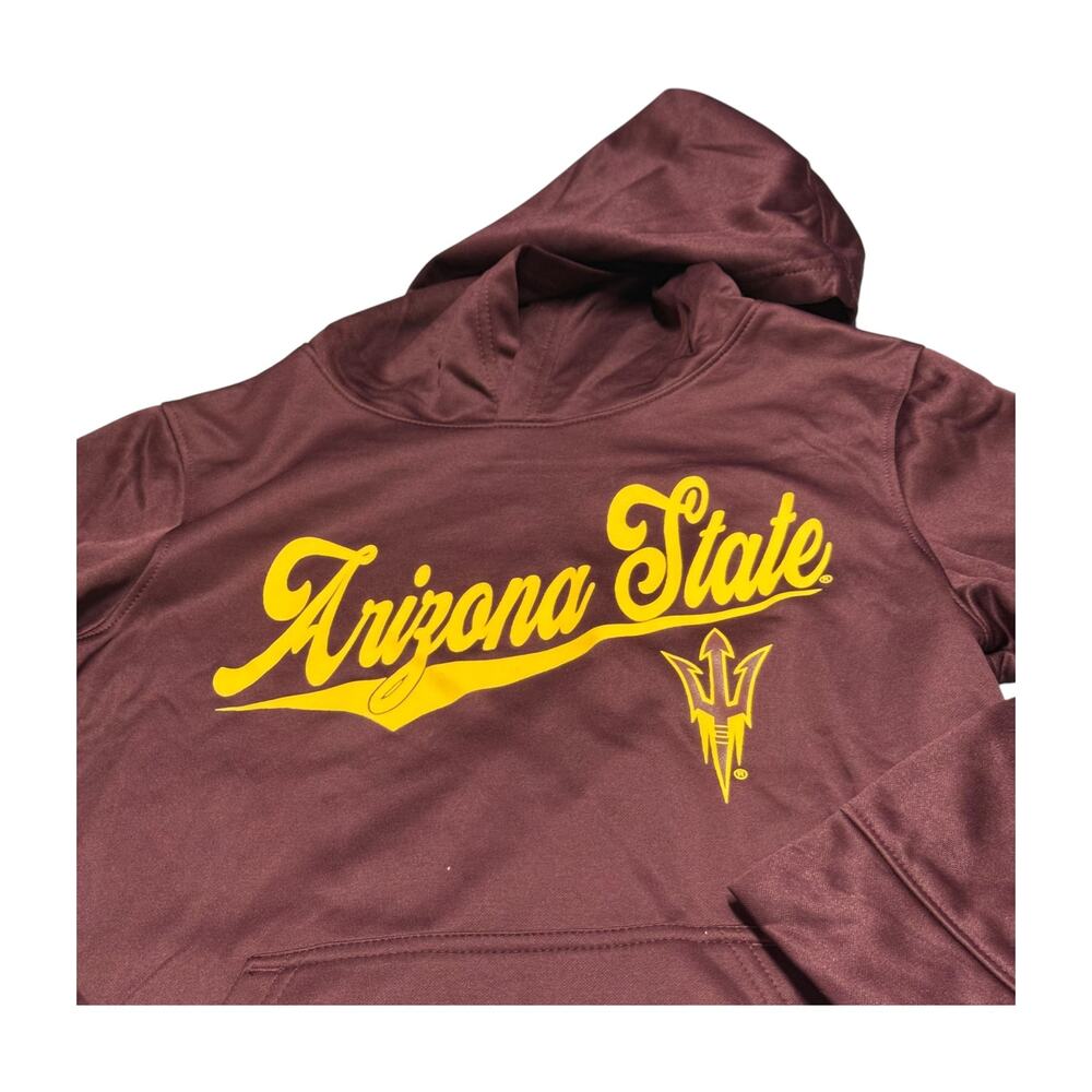 Arizona State Sun Devils Maroon Youth L Hoodie Script Team Athletics - Picture 2 of 9